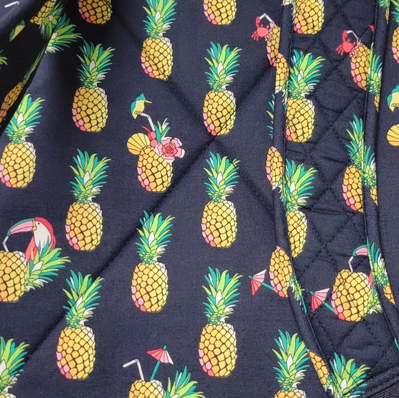 New Vera Bradley Toucan Party Pineapple Essential Large Backpack - Picture 6 of 8